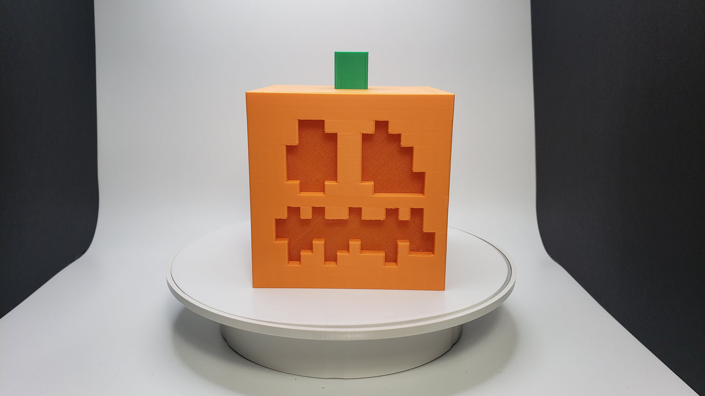 Glowing Minecraft Pumpkin - LED Illuminated