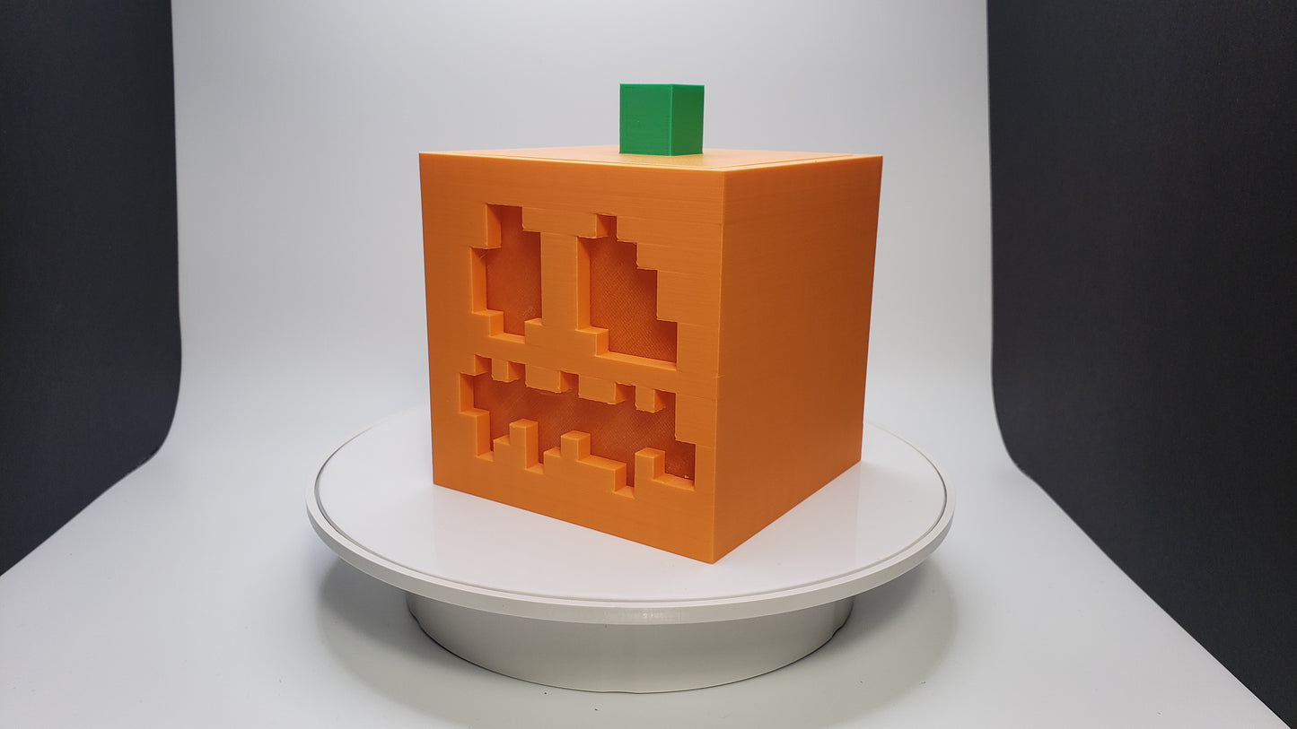 Glowing Minecraft Pumpkin - LED Illuminated